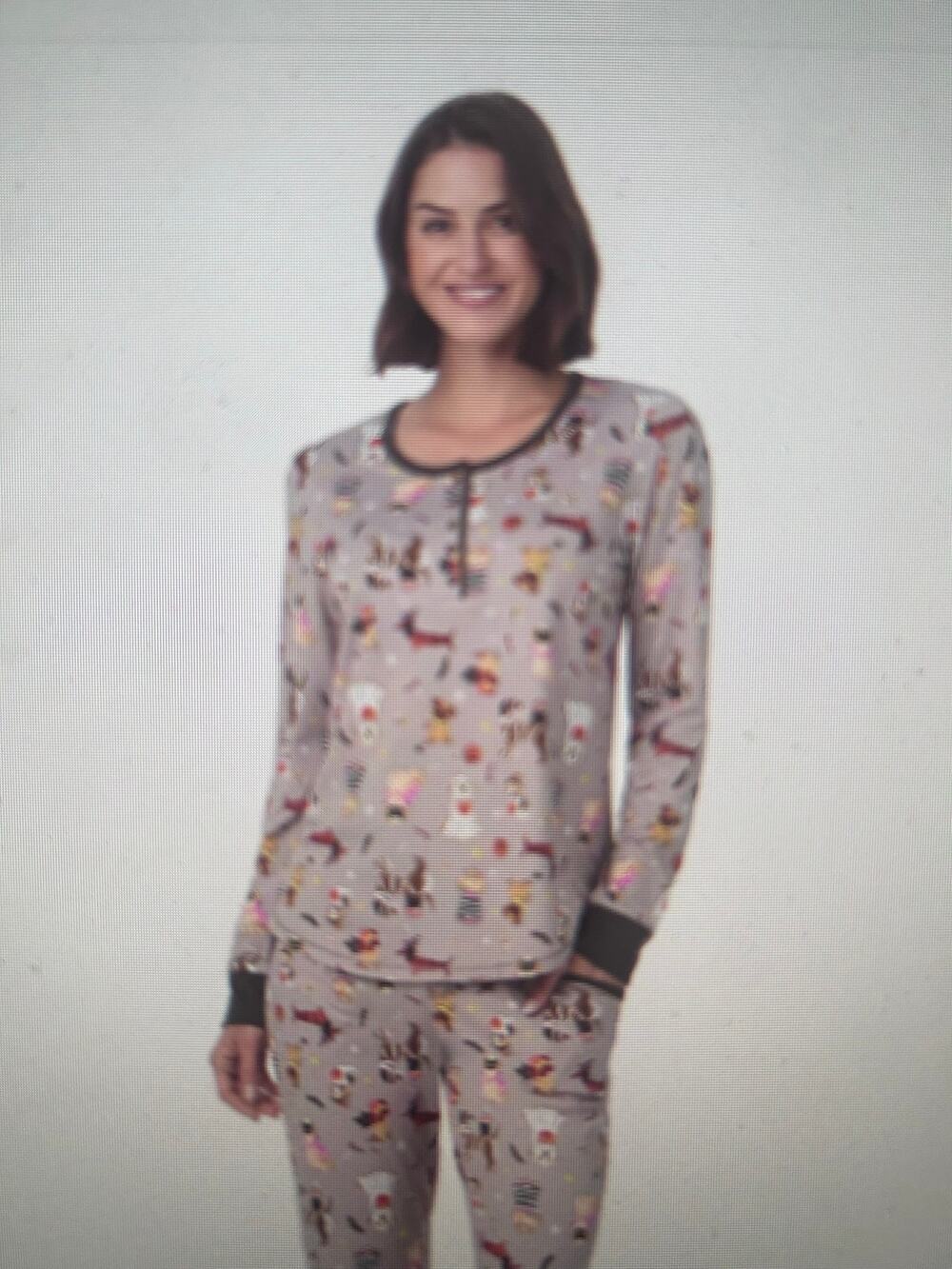NWT Cuddl Duds Halloween cozy long sleeve henley med
